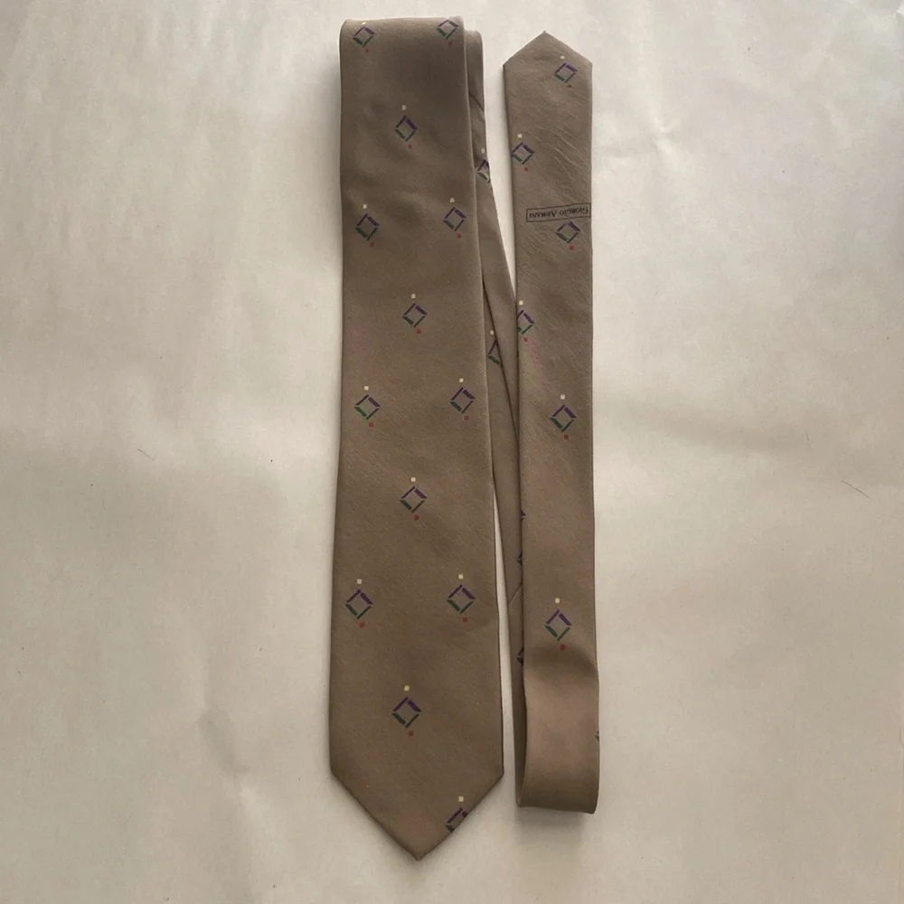 GIORGIO ARMANI SILK TIE Men’s Party Formal dressy office Academia Old Money